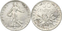 Frankreich 50 Centimes Semeuse, Paris, Silber, SS+, Gadoury:420, KM:854 -