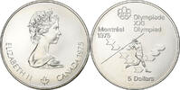 Kanada 5 Dollars Münze, Elizabeth II, 1976 Olympics - Javelin, Royal -