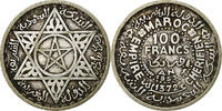 Marokko 100 Francs MOROCCO, Paris, KM #52, Silver, 4.01 -