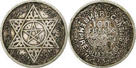 Marokko 100 Francs MOROCCO, Paris, KM #52, Silver, 4.01 -