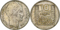Frankreich 10 Francs Münze, Turin, Paris, SS+, Silber, KM:878 -