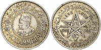 Marokko 500 Francs Münze, Mohammed V, Paris, SS+, Silber, KM:54 -