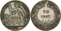 French Indochina 20 Cents FRENCH INDO-CHINA, Paris, Silber, SS, Lecompte:221, KM:17.1 -