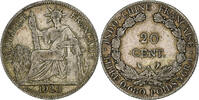 French Indochina 20 Cents French Indo-China, Paris, Silber, SS, KM:17.1 -