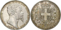 Italien Staaten 5 Lire Münze, SARDINIA, Vittorio Emanuele II, Genoa -