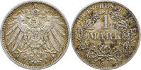German Empire Mark GERMANY - EMPIRE, Wilhelm II, Berlin, Silber, SS, KM:14 -