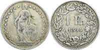Schweiz Franc Münze, Bern, S, Silber, KM:24 -