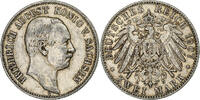 Deutsch Staaten 2 Mark Münze, SAXONY-ALBERTINE, Friedrich August III -