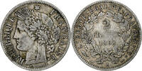 Frankreich 2 Francs Münze, Cérès, Paris, S+, Silber, KM:817.1 -