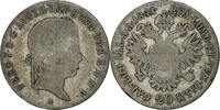 Österreich 20 Kreuzer Ferdinand I, Vienna, Silber, SGE+, KM:2208 -