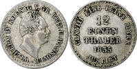 Deutsch Staaten 1/12 Thaler, 3 Mariengroschen GERMAN STATES, Hannover, KM #159,... -