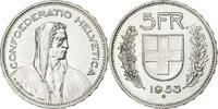 Schweiz 5 Francs Bern, Silber, VZ, KM:40 -