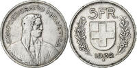 Schweiz 5 Francs Herdsman, Bern, Silber, SS, KM:40 -