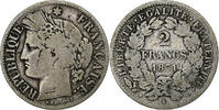 Frankreich 2 Francs Münze, Cérès, Bordeaux, S, Silber, KM:816.2 -