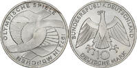 Bundesrepublik Deutschland 10 Mark Münze, Hambourg, VZ, Silber, KM:131 -