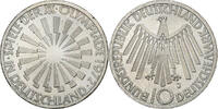Bundesrepublik Deutschland 10 Mark Münze, Hambourg, VZ+, Silber -
