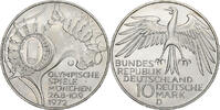Bundesrepublik Deutschland 10 Mark Münze, Munich, VZ+, Silber, KM:133 -