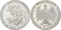 Bundesrepublik Deutschland 10 Mark Münze, Stuttgart, VZ+, Silber -