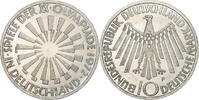 Bundesrepublik Deutschland 10 Mark Stuttgart, Silber, VZ+, KM:130 -