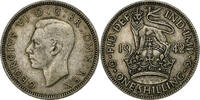 Großbritannien Shilling George VI, Silber, SS, KM:853 -