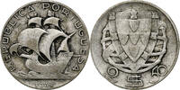 Portugal 2-1/2 Escudos Silber, S+, KM:580 -