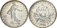 Frankreich 5 Francs Münze, Semeuse, SS+, Silber, KM:926, Gadoury:770 -