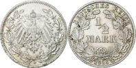 German Empire 1/2 Mark GERMANY - EMPIRE, Munich, Silber, SS+, KM:17 -