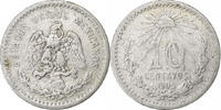 Mexiko 10 Centavos Mexico City, Silber, S+, KM:404.2 -