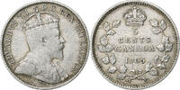 Kanada 5 Cents Edward VII, Royal Canadian Mint, Silber, S+, KM:13 -
