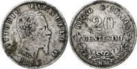 Italien 20 Centesimi Vittorio Emanuele II, Milan, SS, Silber, KM:13.1 -