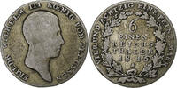 Deutsch Staaten 1/6 Thaler Münze, PRUSSIA, Friedrich Wilhelm III -