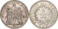 Frankreich 5 Francs Münze, Hercule, Paris, SS+, Silber, KM:820.1 -