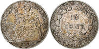 French Indochina 10 Cents French Indo-China, Paris, Silber, VZ -