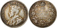 Kanada 25 Cents George V, Royal Canadian Mint, Silber, S+, KM:24 -