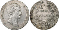 Frankreich Demi Franc Napoléon I, Paris, Silber, S+ -