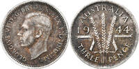 Australien 3 Pence George VI, Melbourne, Billon, SS, KM:44 -