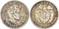Kolumbien 10 Centavos Silber, SS, KM:196.1 -