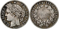 Frankreich Franc Münze, Cérès, Paris, SS, Silber, KM:822.1 -