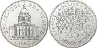 Frankreich 100 Francs Münze, Panthéon, Paris, STGL, Silber, KM:951.1 -