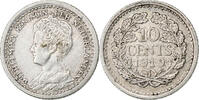 Niederlande 10 Cents Wilhelmina I, Utrecht, Silber, S+, KM:145 -