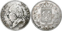 Frankreich 5 Francs Louis XVIII, Paris, Silver, KM 711.1 -