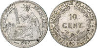 French Indochina 10 Cents FRENCH INDO-CHINA, Paris, KM #16.2, Silver, Lecompte. -