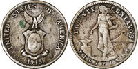 Philippinen 20 Centavos Denver, Silber, SS, KM:182 -