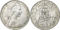 Australien 50 Cents Münze, Elizabeth II, VZ, Silber, KM:67 -