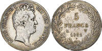 Frankreich 5 Francs Münze, Louis-Philippe, La Rochelle, S+, Silber -
