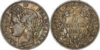 Frankreich 5 Francs Münze, Cérès, Paris, S+, Silber, KM:761.1 -