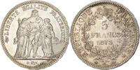 Frankreich 5 Francs Münze, Hercule, Paris, VZ, Silber, KM:820.1 -