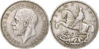 Großbritannien Crown Münze, George V, SS+, Silber, KM:842 -