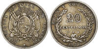 Uruguay 20 Centesimos Münze, Uruguay Mint, Paris, Berlin, Vienna, SS -