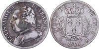 Frankreich 5 Francs Louis XVIII, Louis XVIII, Toulouse, S+, Silber -